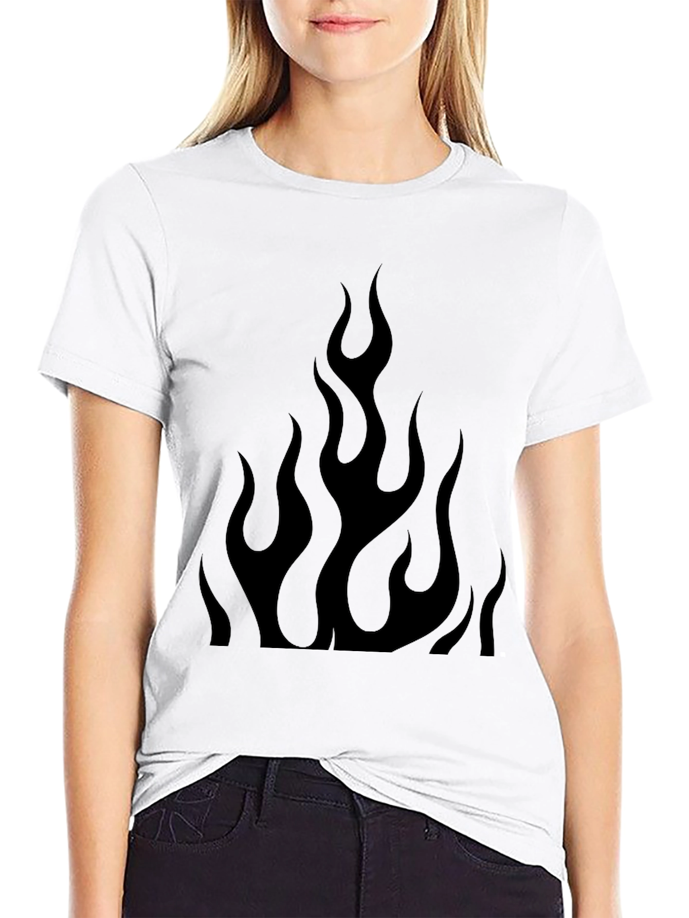 Black Flame Graphic Tee - Mens Style