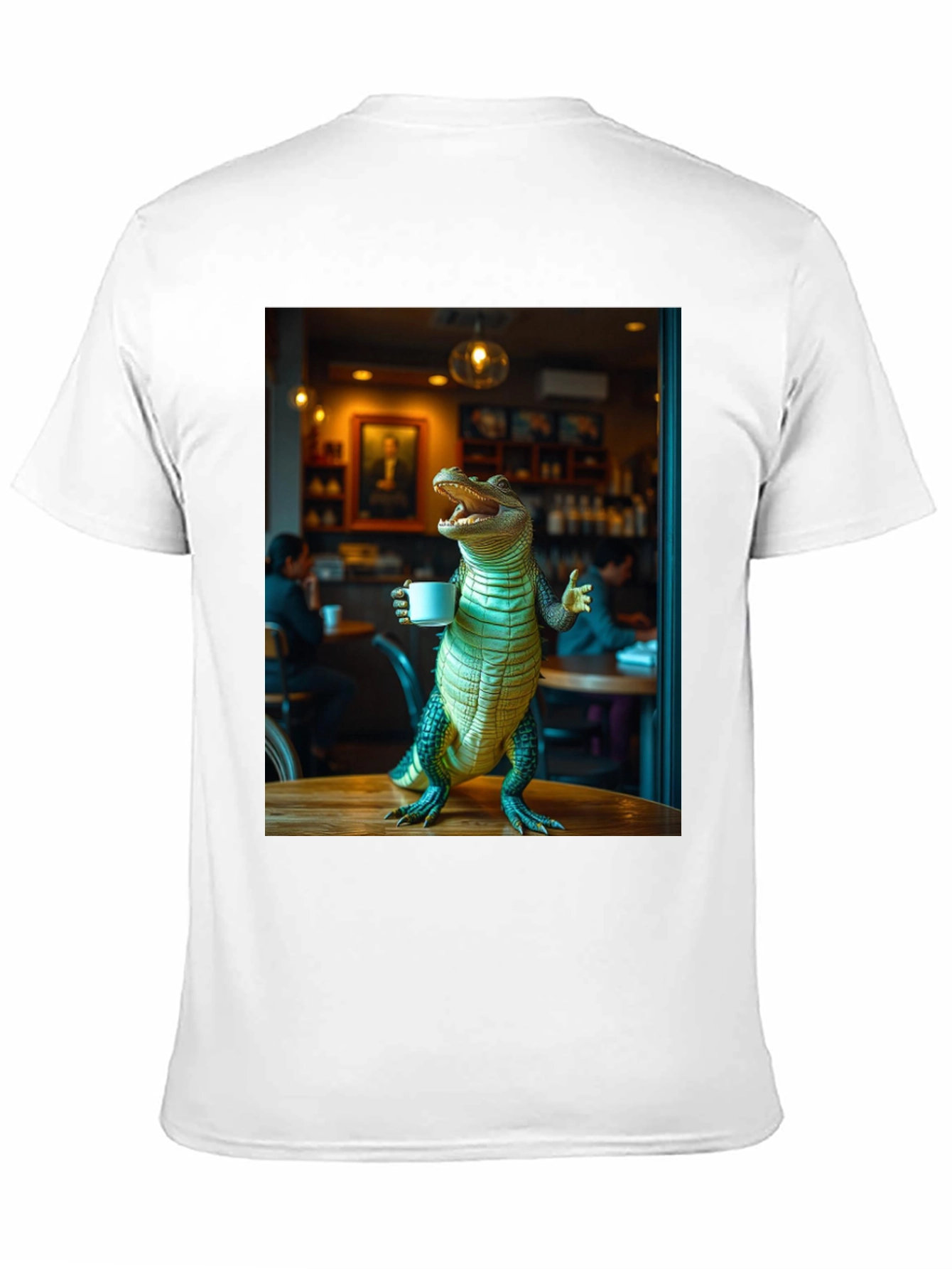 Alligator Drinking Coffee T-Shirt