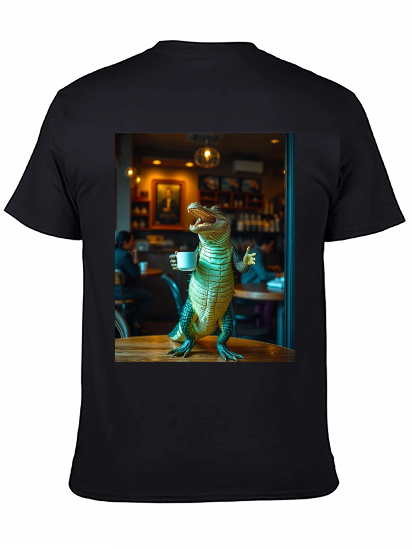Alligator Drinking Coffee T-Shirt