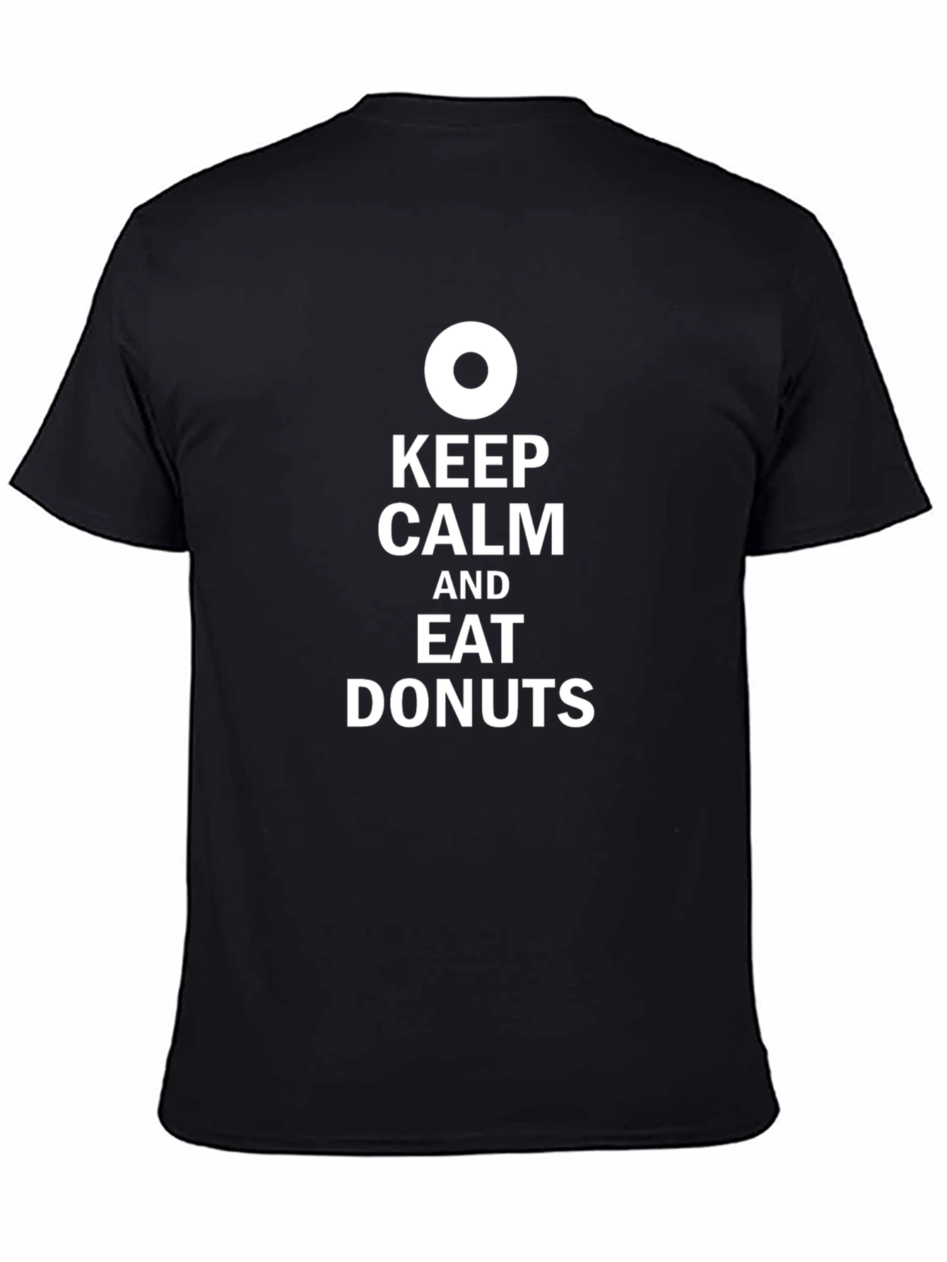 Keep Calm and Eat Donuts Black T-Shirt
