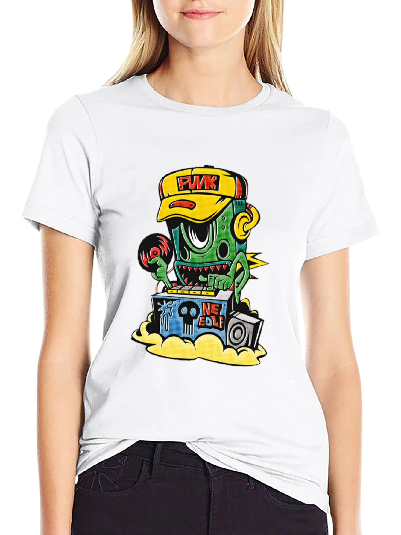 Punk DJ Graphic Black T-Shirt