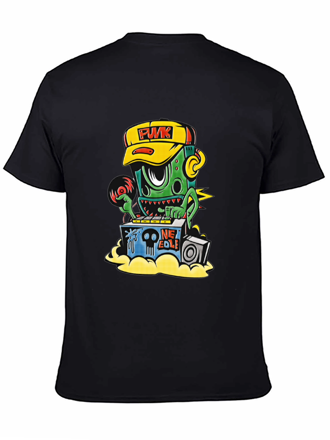 Punk DJ Graphic Black T-Shirt