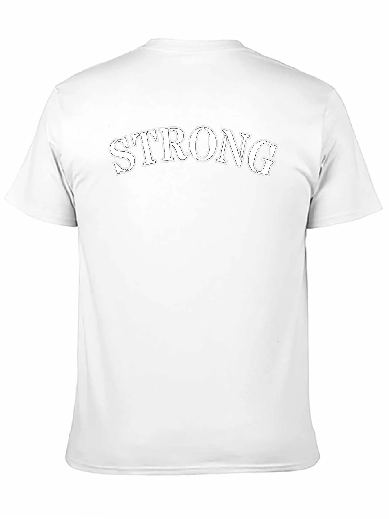 Strong Graphic Tee - Black Cotton Casual Shirt