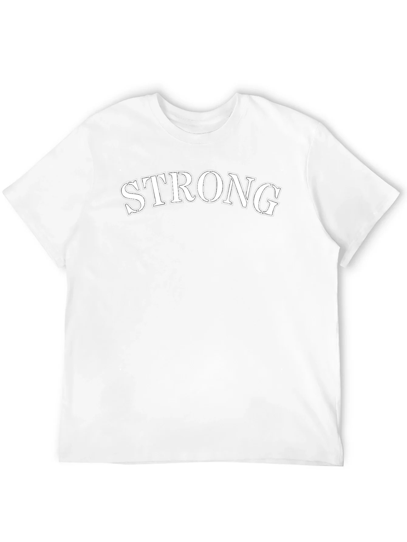 Strong Graphic Tee - Black Cotton Casual Shirt