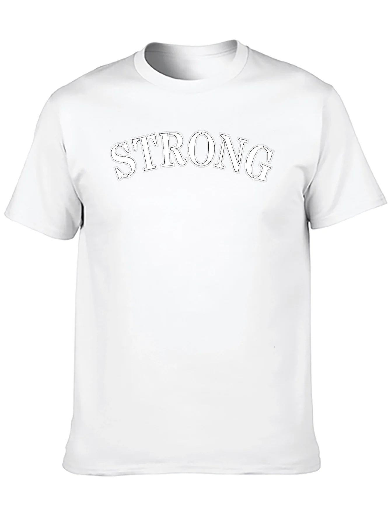 Strong Graphic Tee - Black Cotton Casual Shirt