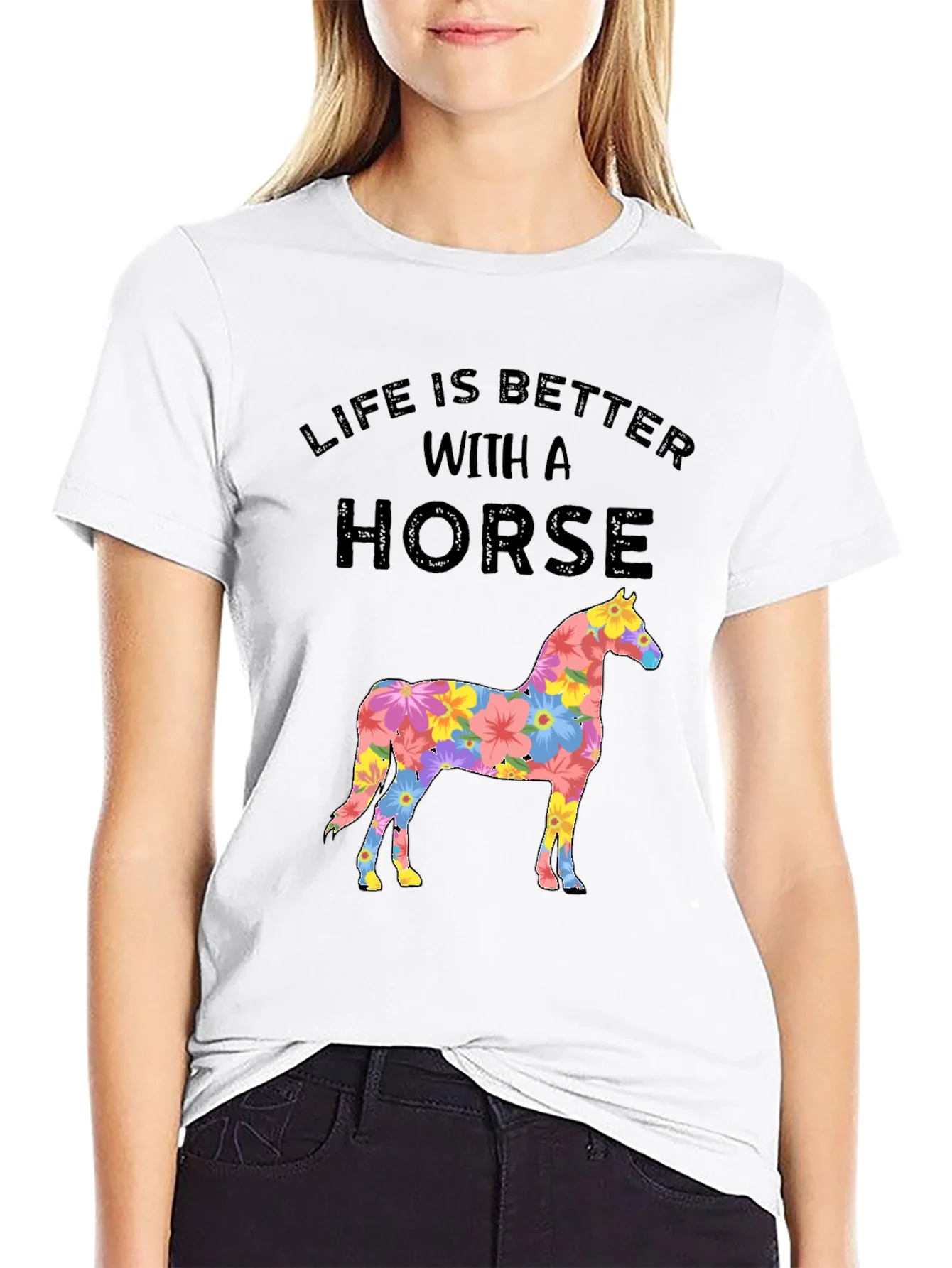 Life Is Better with a Horse Graphic T-Shirt