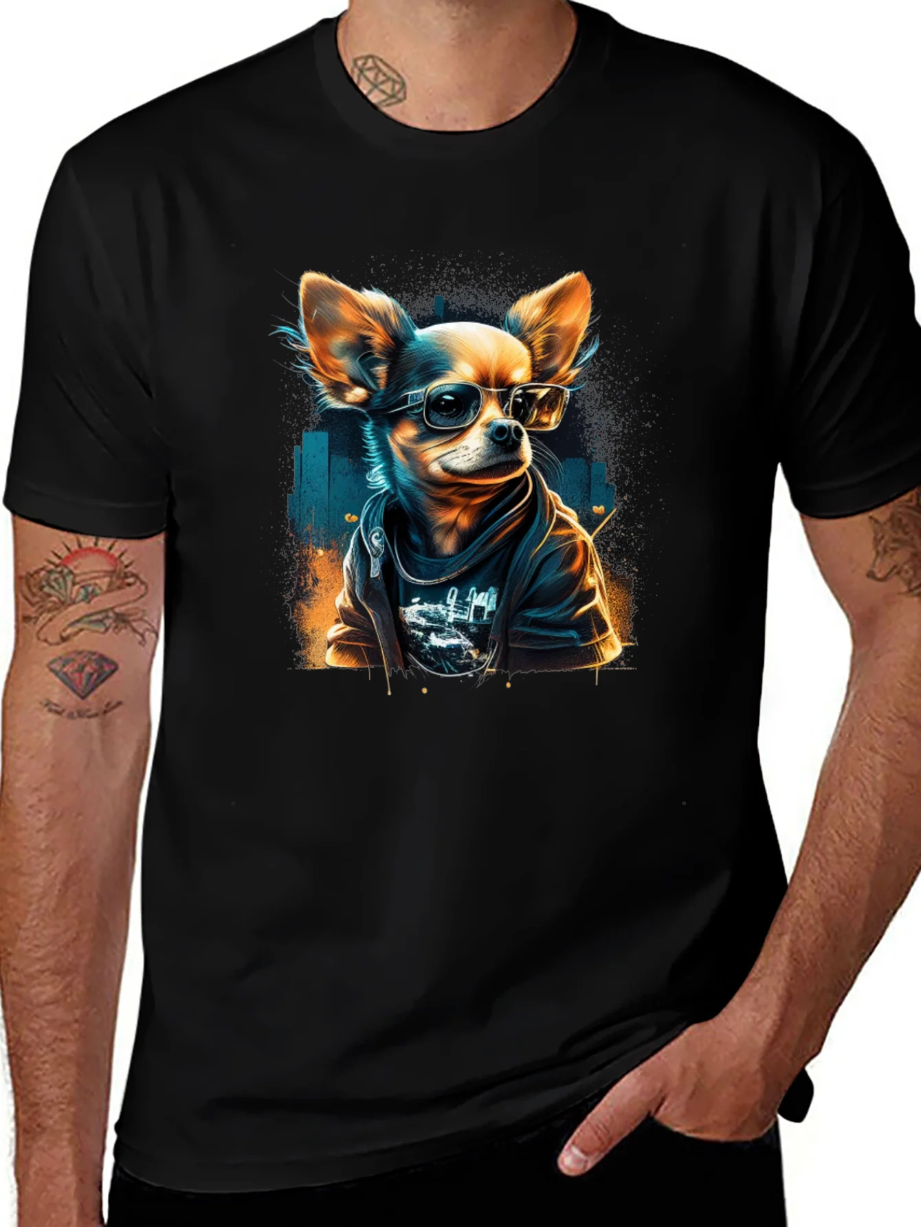 Cool Chihuahua Graphic T-Shirt