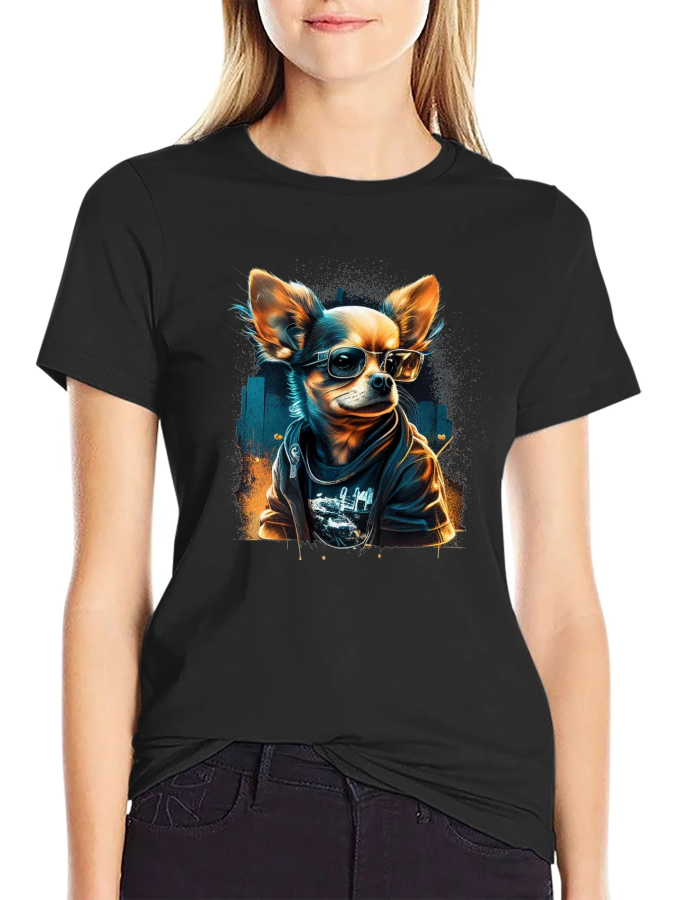 Cool Chihuahua Graphic T-Shirt