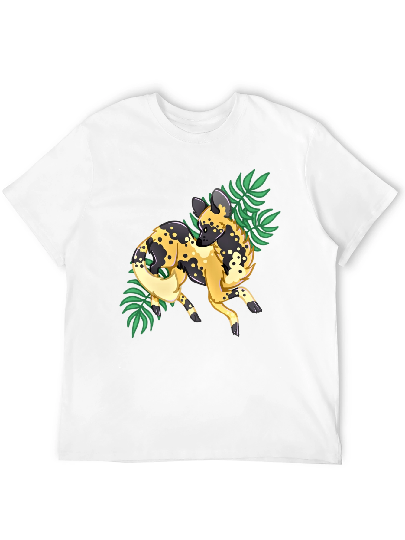 Wild Dog Graphic Tee - Black Cotton T-Shirt