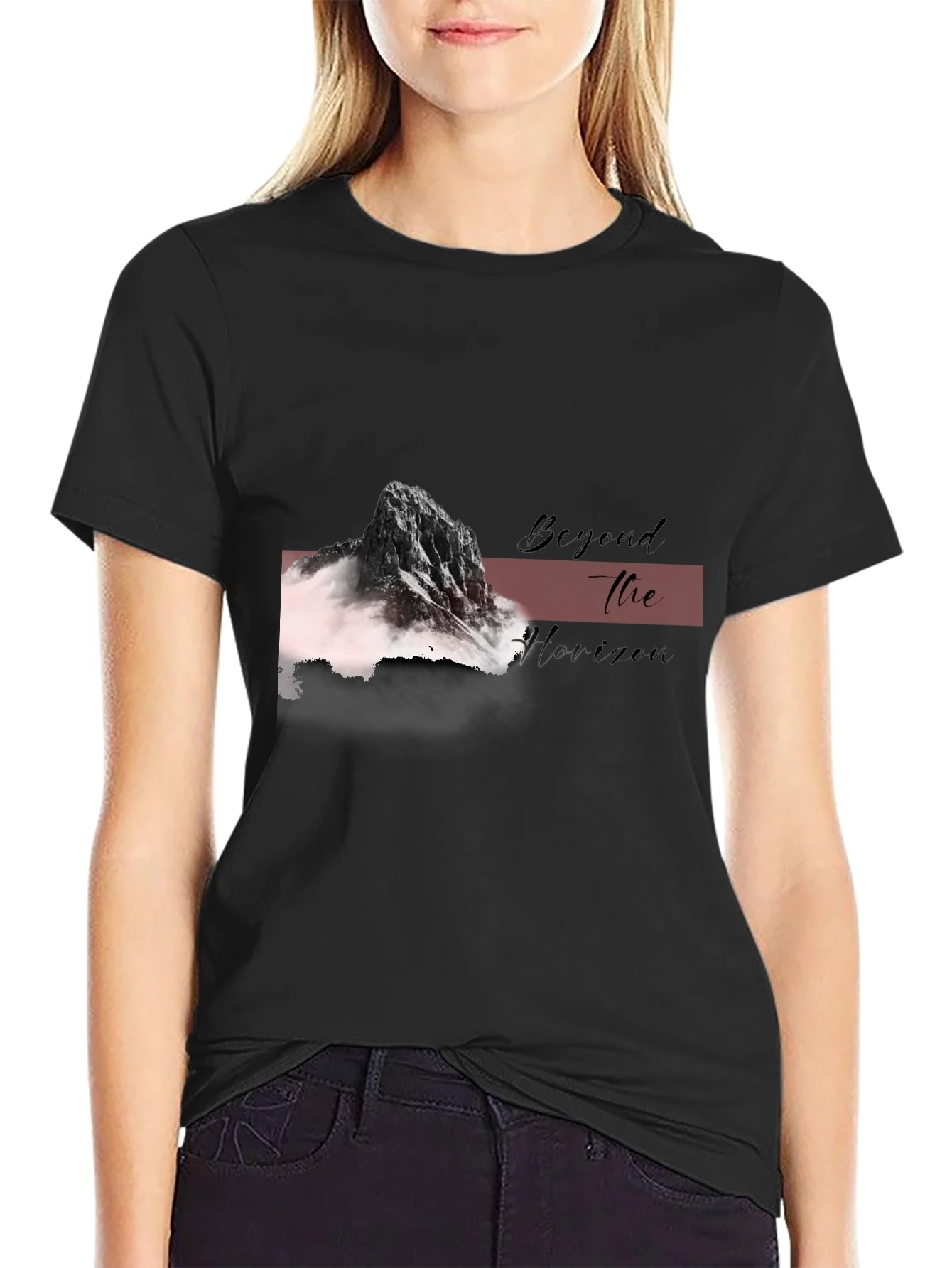 Beyond the Horizon Graphic Tee - Black