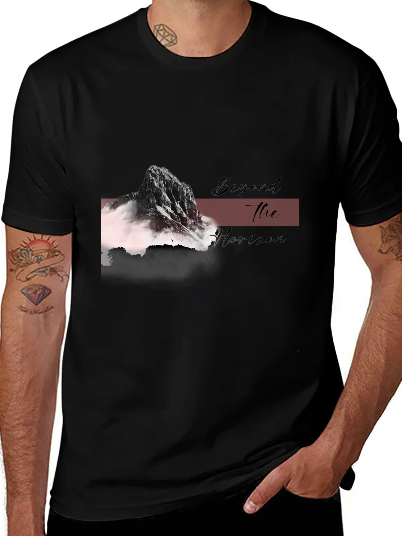 Beyond the Horizon Graphic Tee - Black
