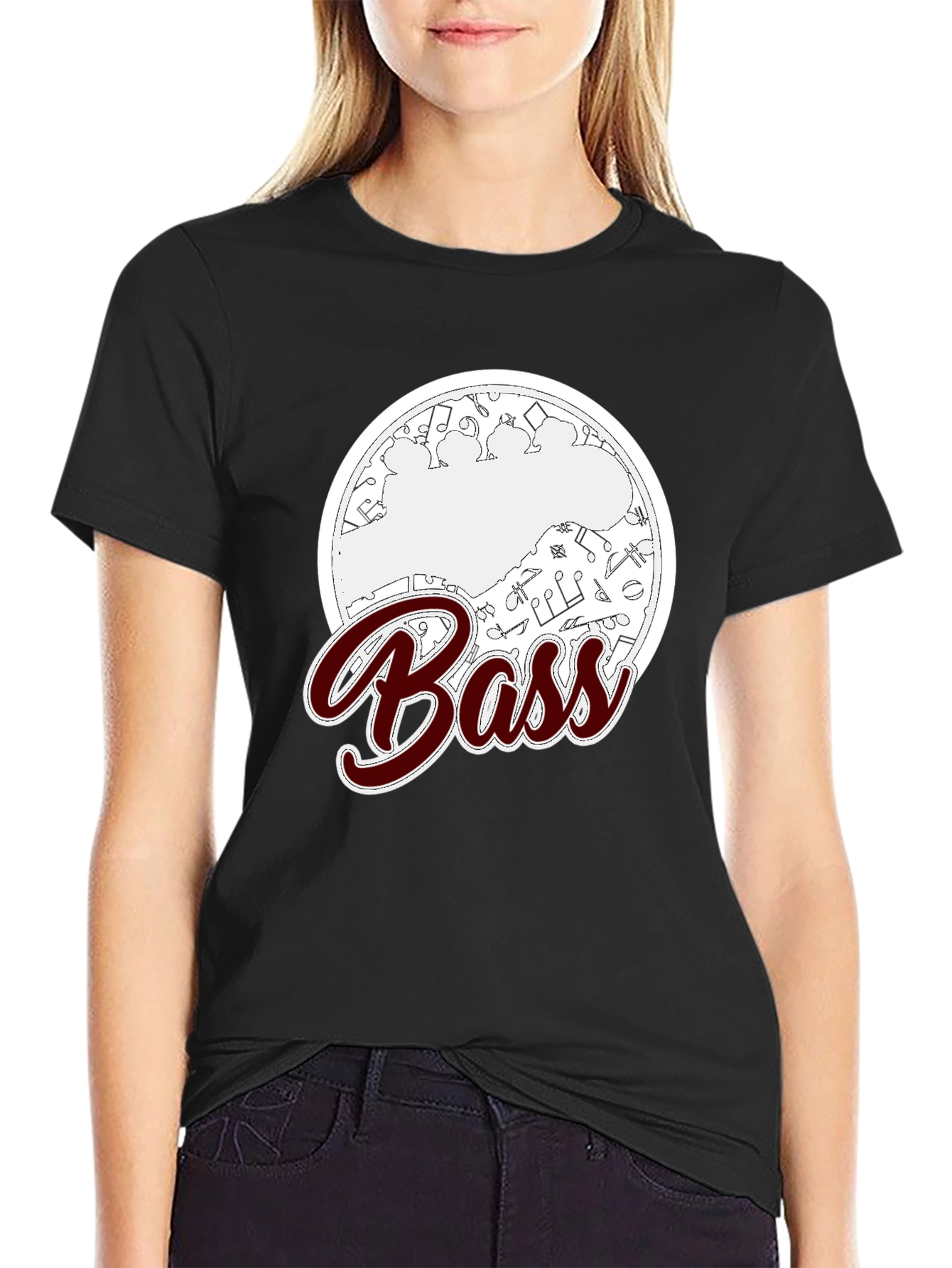 Bass Music Notes Graphic T-Shirt - Mens