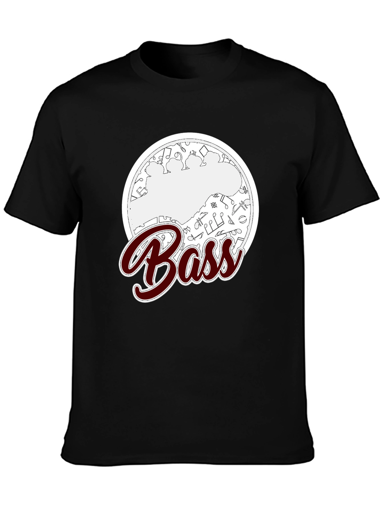 Bass Music Notes Graphic T-Shirt - Mens