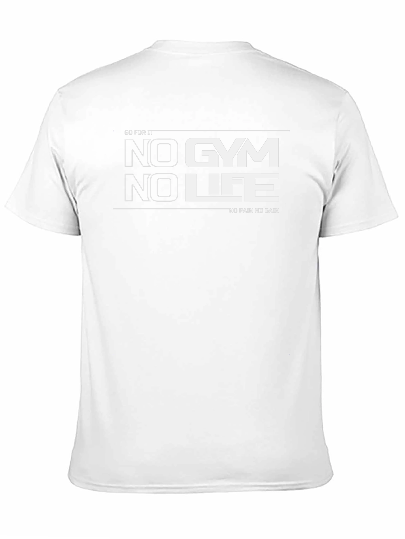 No Gym No Life Black Graphic T-Shirt