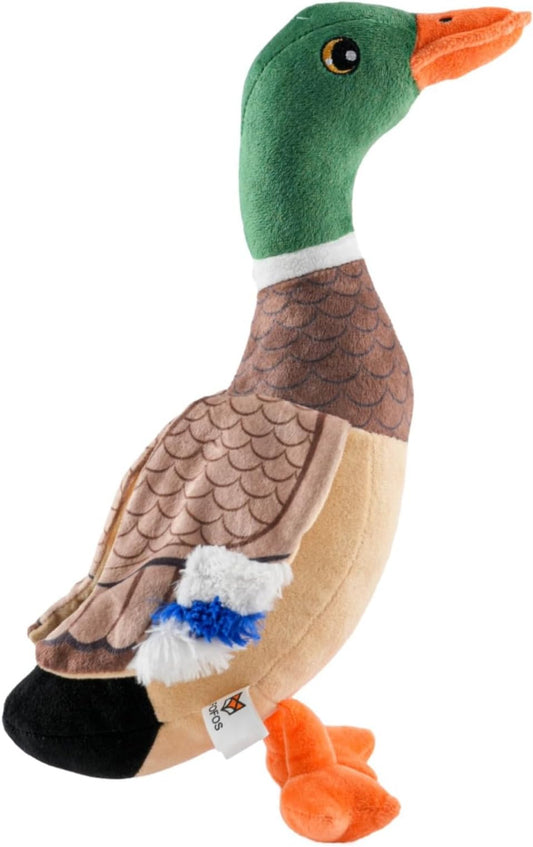 - x Fofos Wild Duck Plush - Soft & Squeaky Toys for Dogs, Dog Toys for Medium Dogs (0-20kgs) - Brown