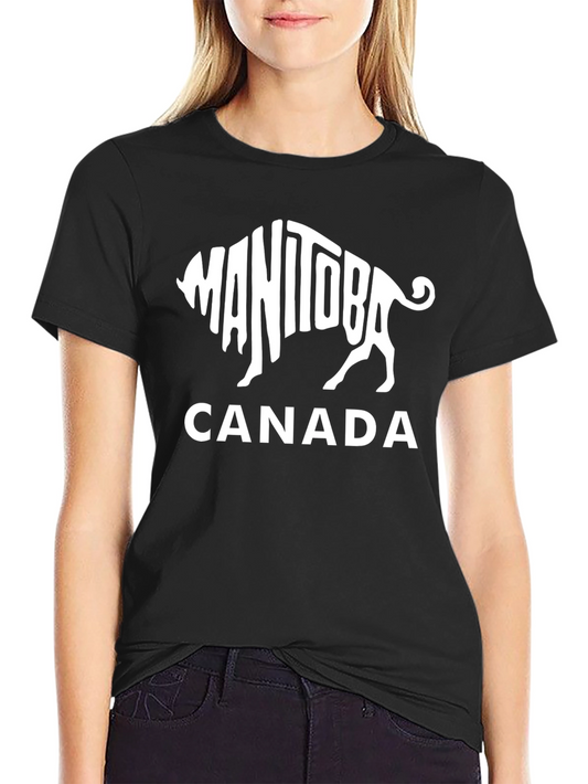 Manitoba Canada Buffalo Graphic T-Shirt