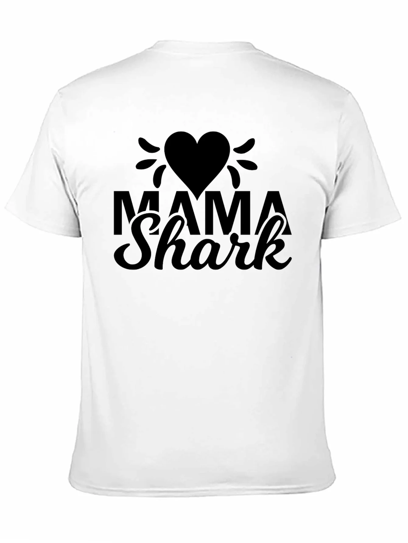 Mama Shark Black Graphic Tee