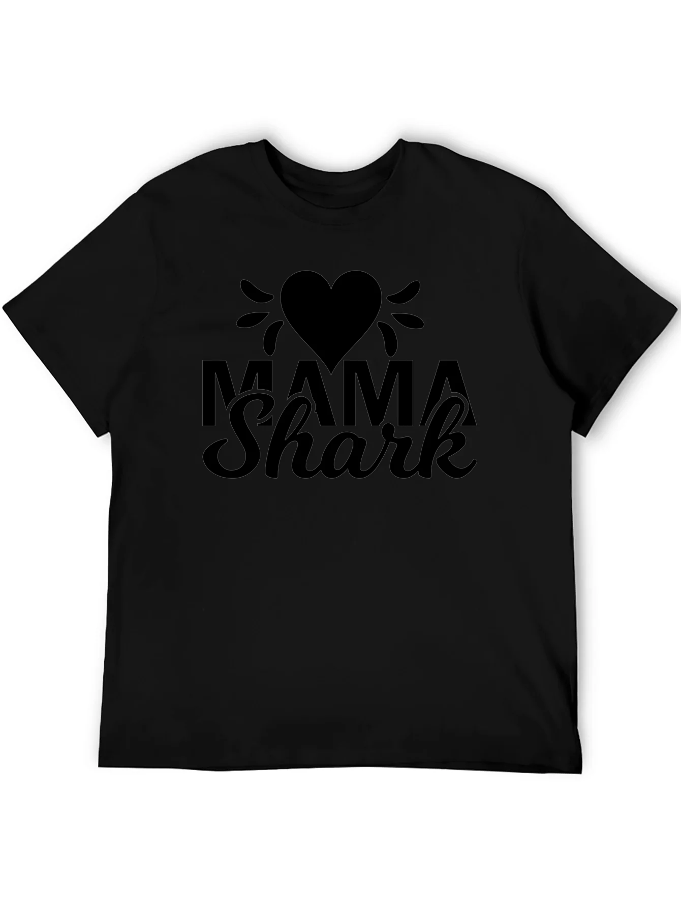 Mama Shark Black Graphic Tee
