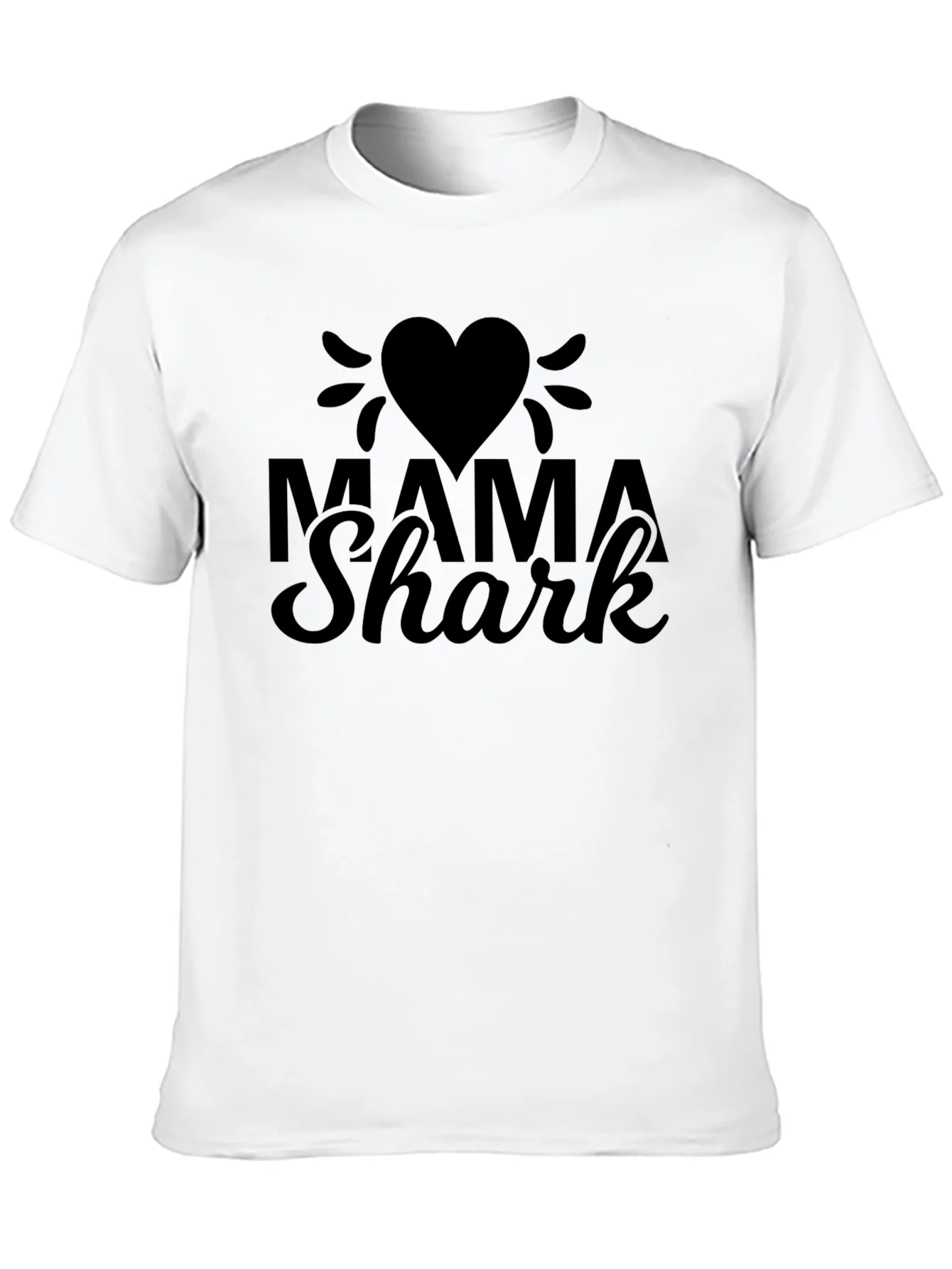Mama Shark Black Graphic Tee