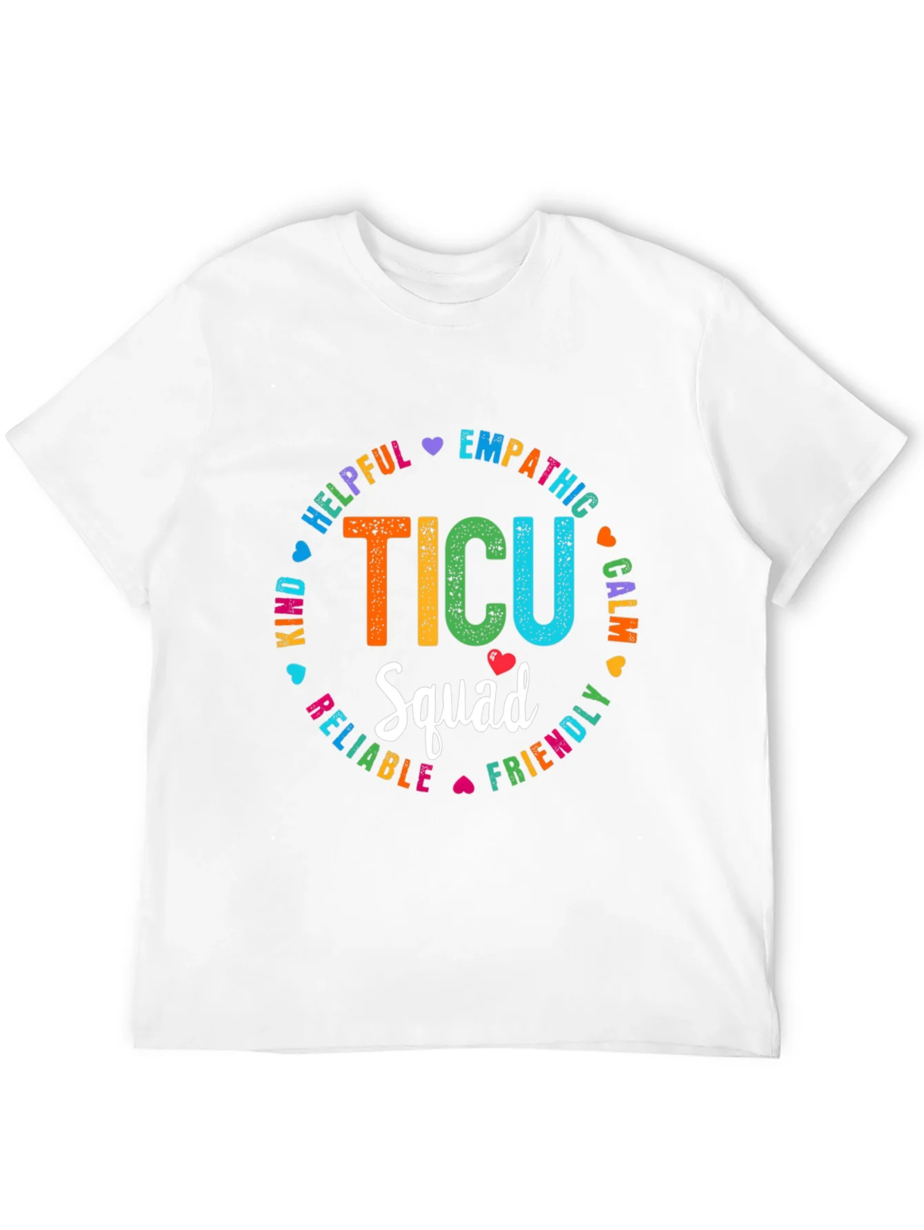 TICU Squad Graphic Tee - Rainbow Text Design