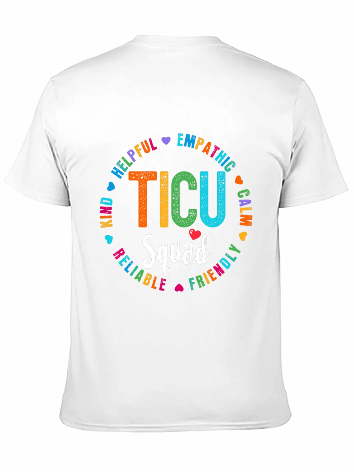 TICU Squad Graphic Tee - Rainbow Text Design