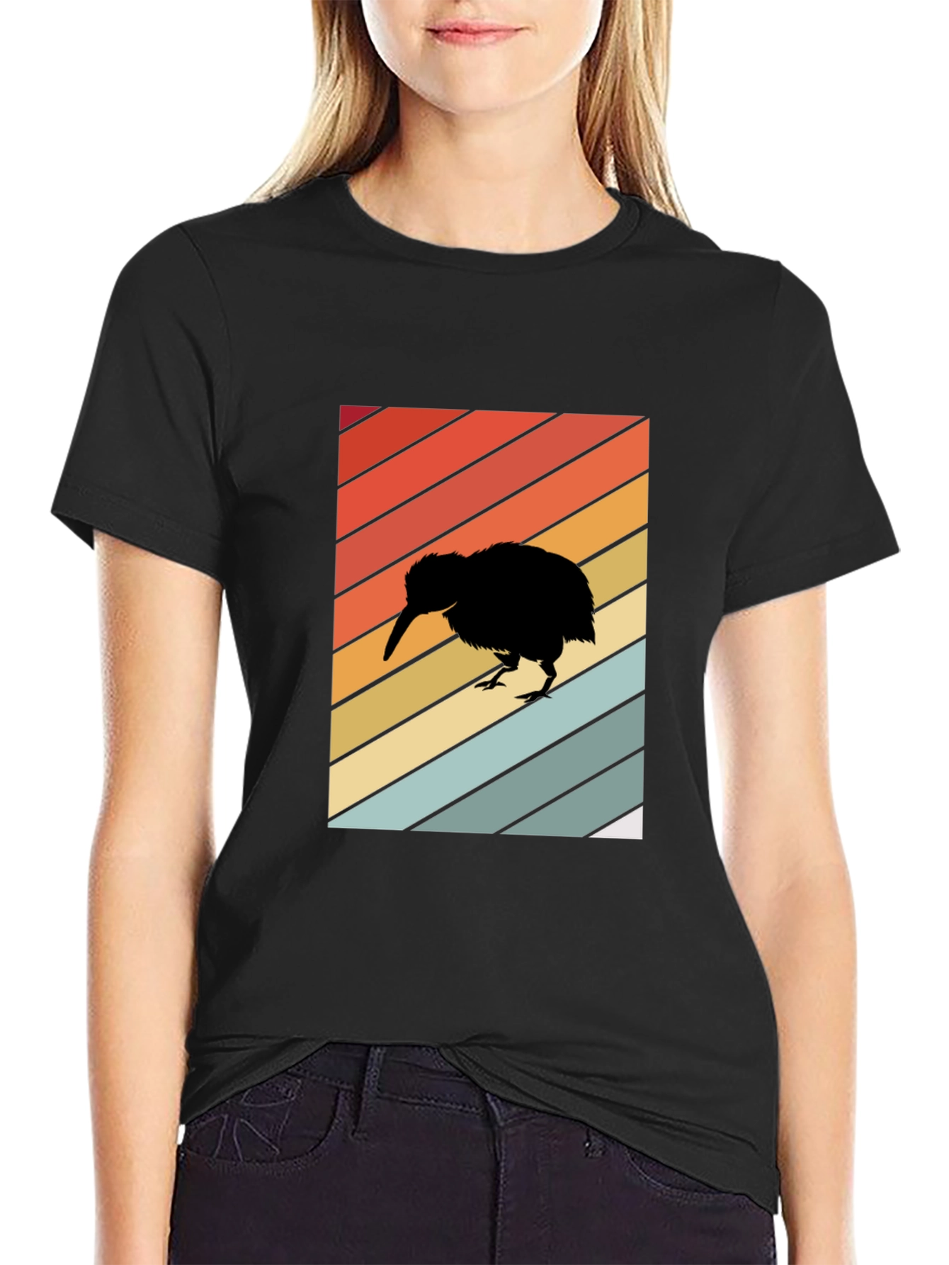 Retro Kiwi Bird T-Shirt - Cool Animal Tee