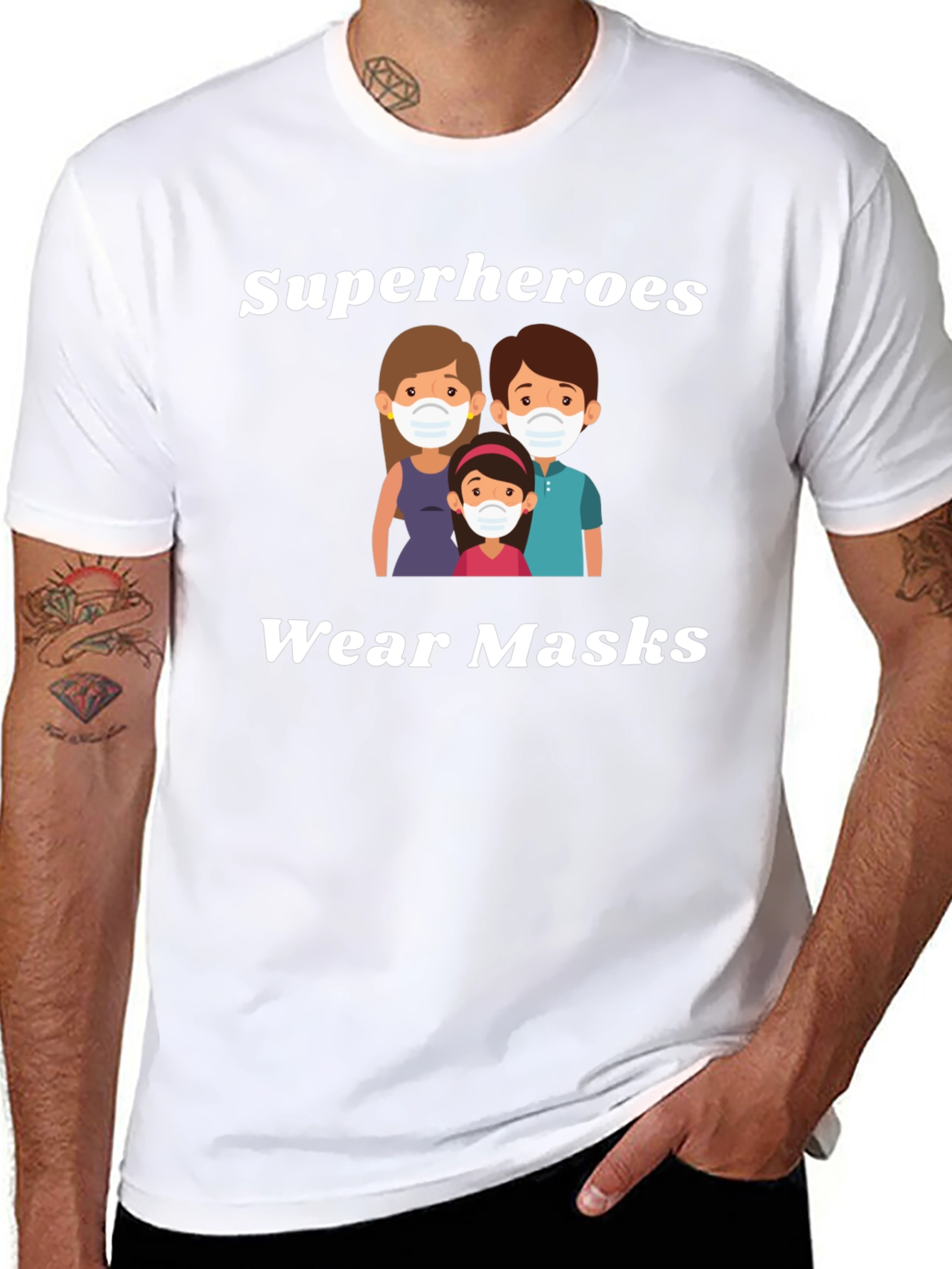 Superheroes Wear Masks Graphic T-Shirt