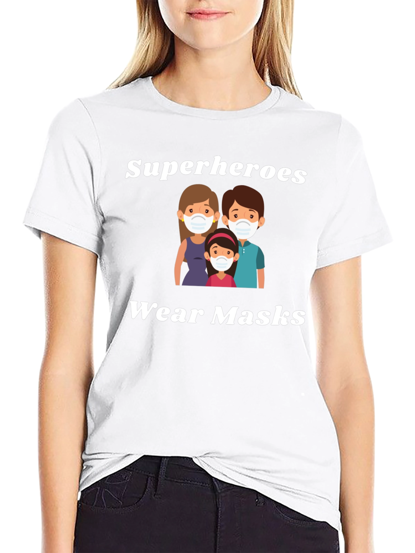 Superheroes Wear Masks Graphic T-Shirt