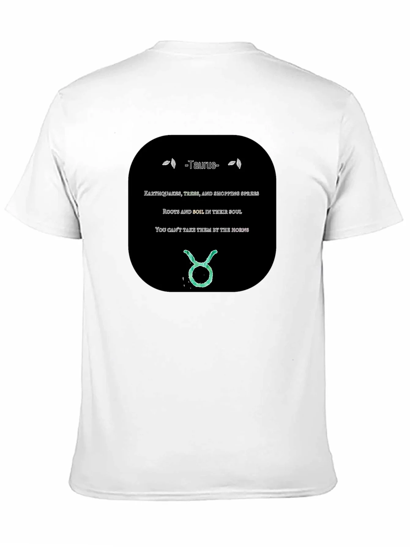 Taurus Zodiac Sign Black Graphic Tee