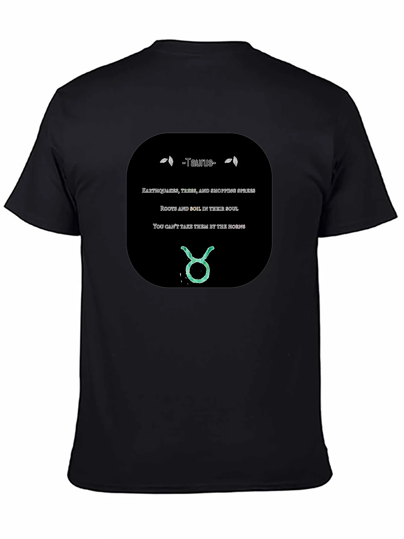 Taurus Zodiac Sign Black Graphic Tee