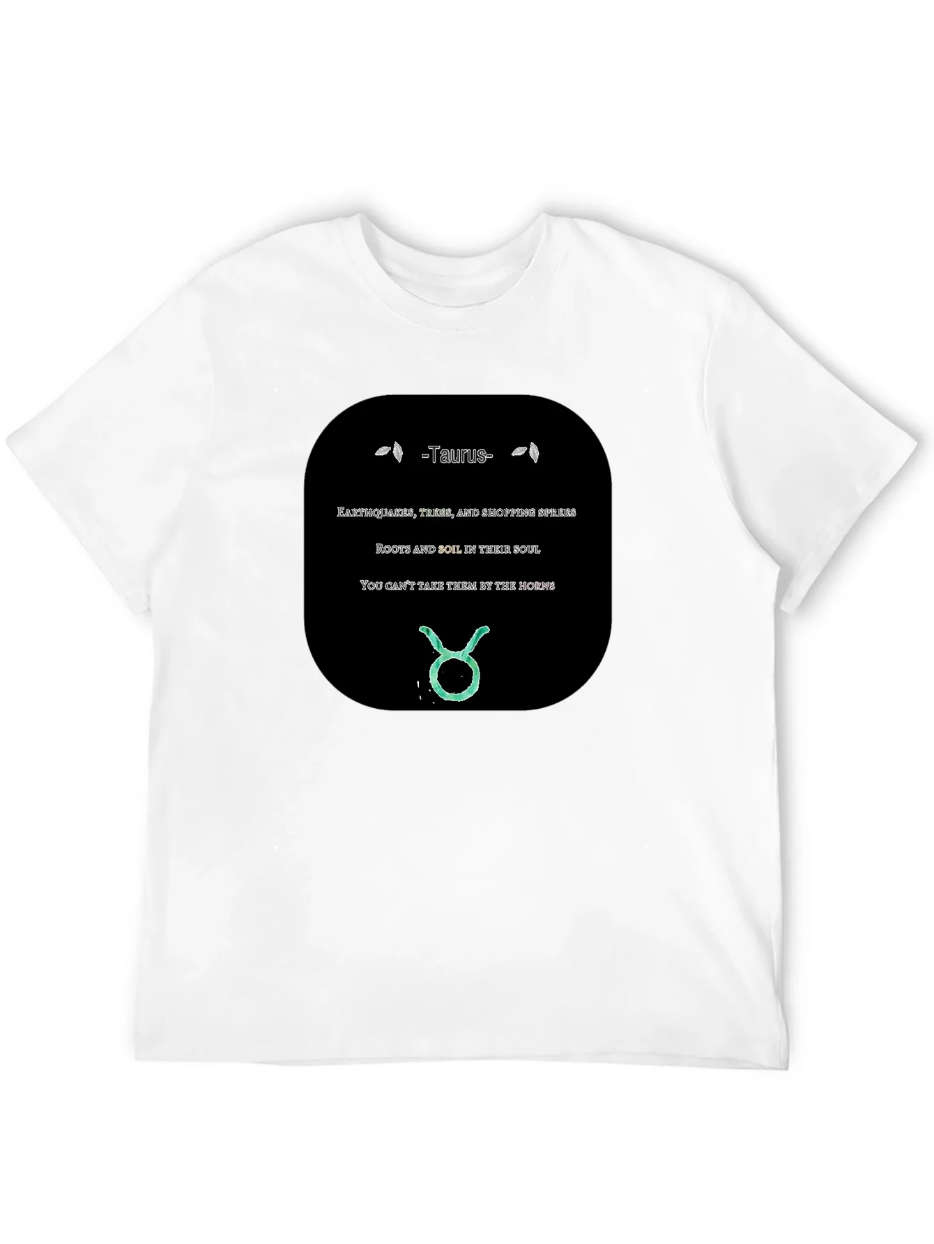 Taurus Zodiac Sign Black Graphic Tee