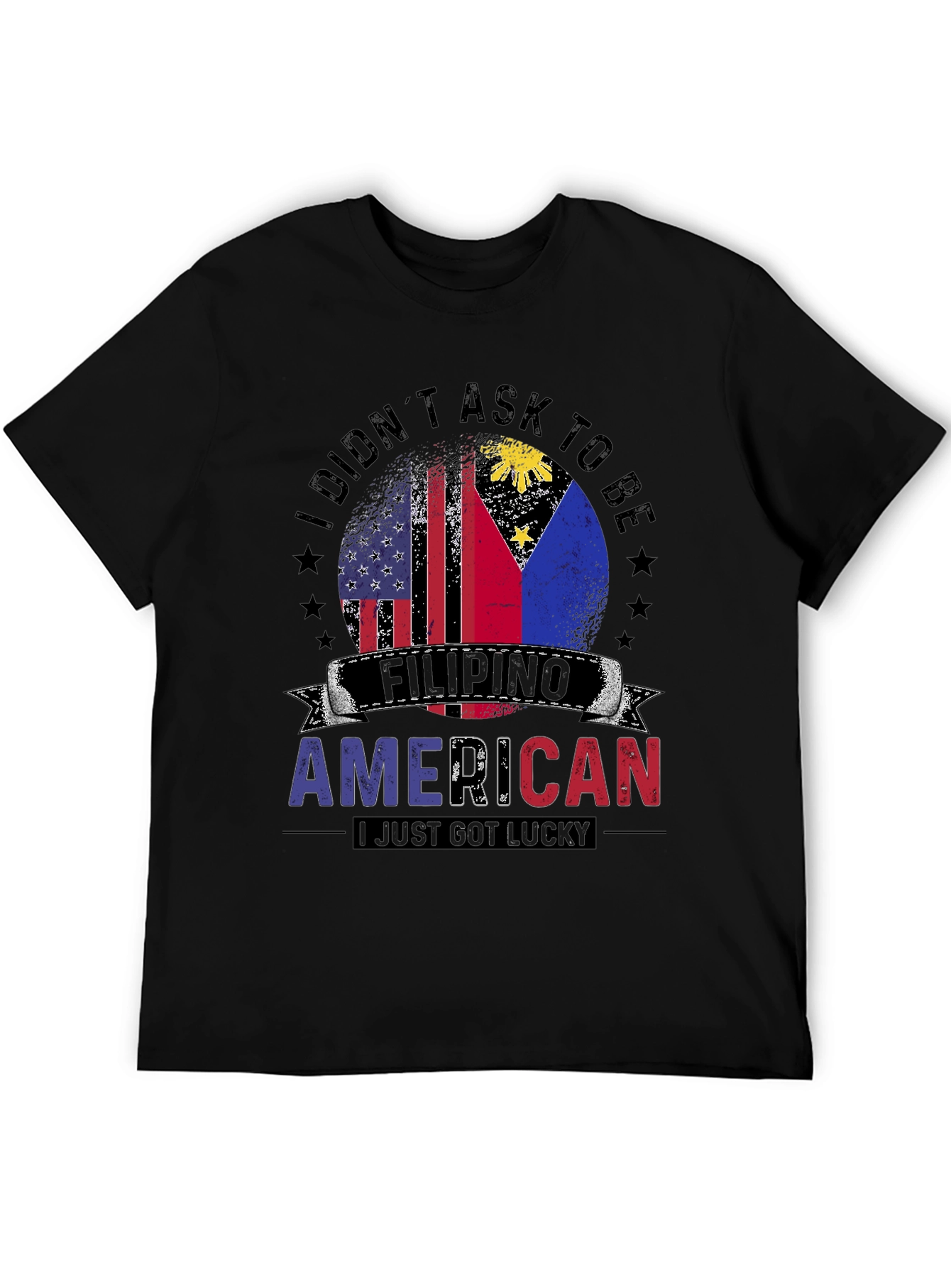 Filipino American Pride T-Shirt - Lucky to be Both!