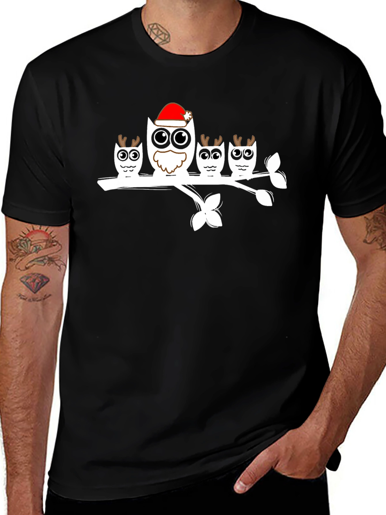 Festive Owl Family T-Shirt