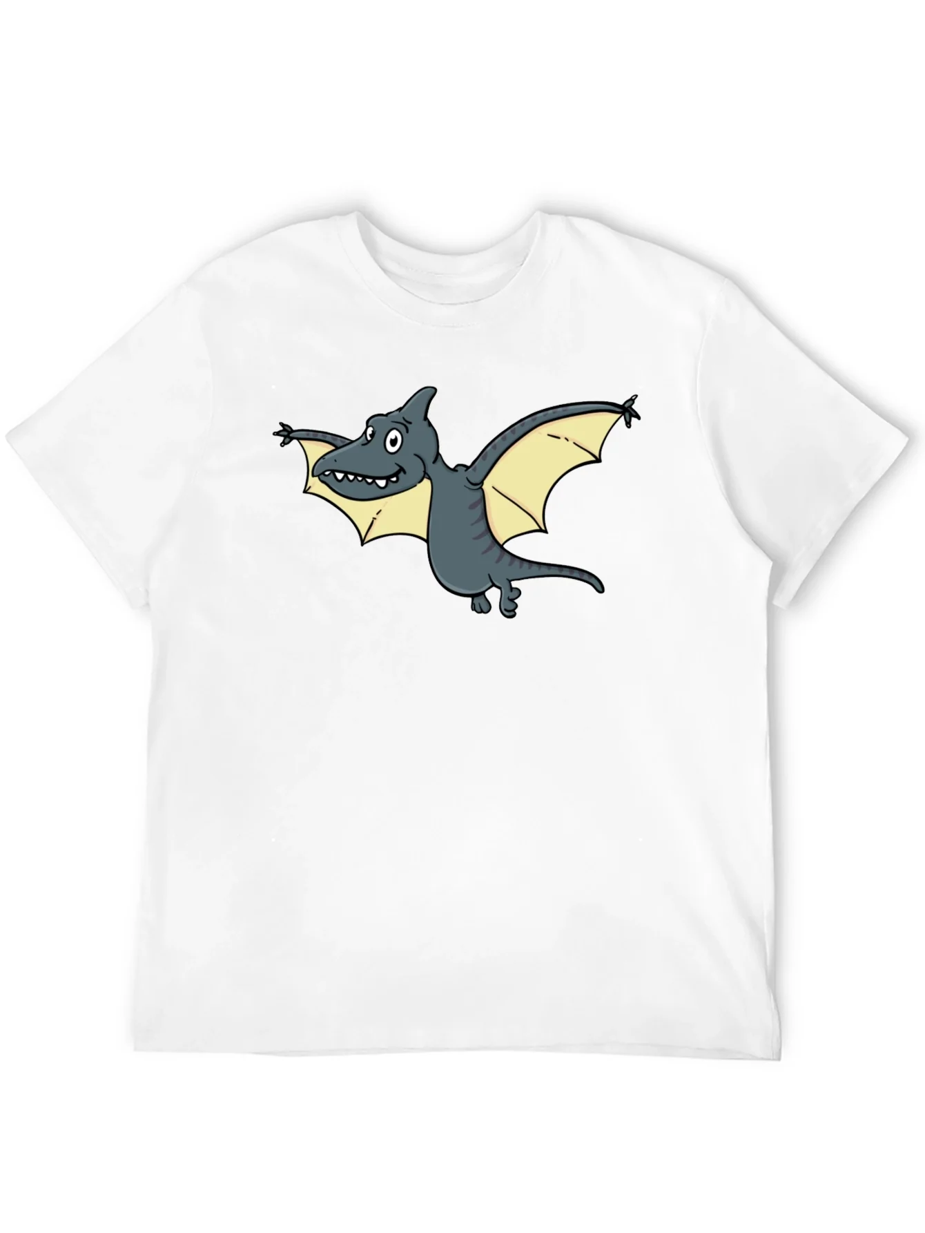 Cartoon Pterodactyl Graphic Tee - Unique Dinosaur T-Shirt