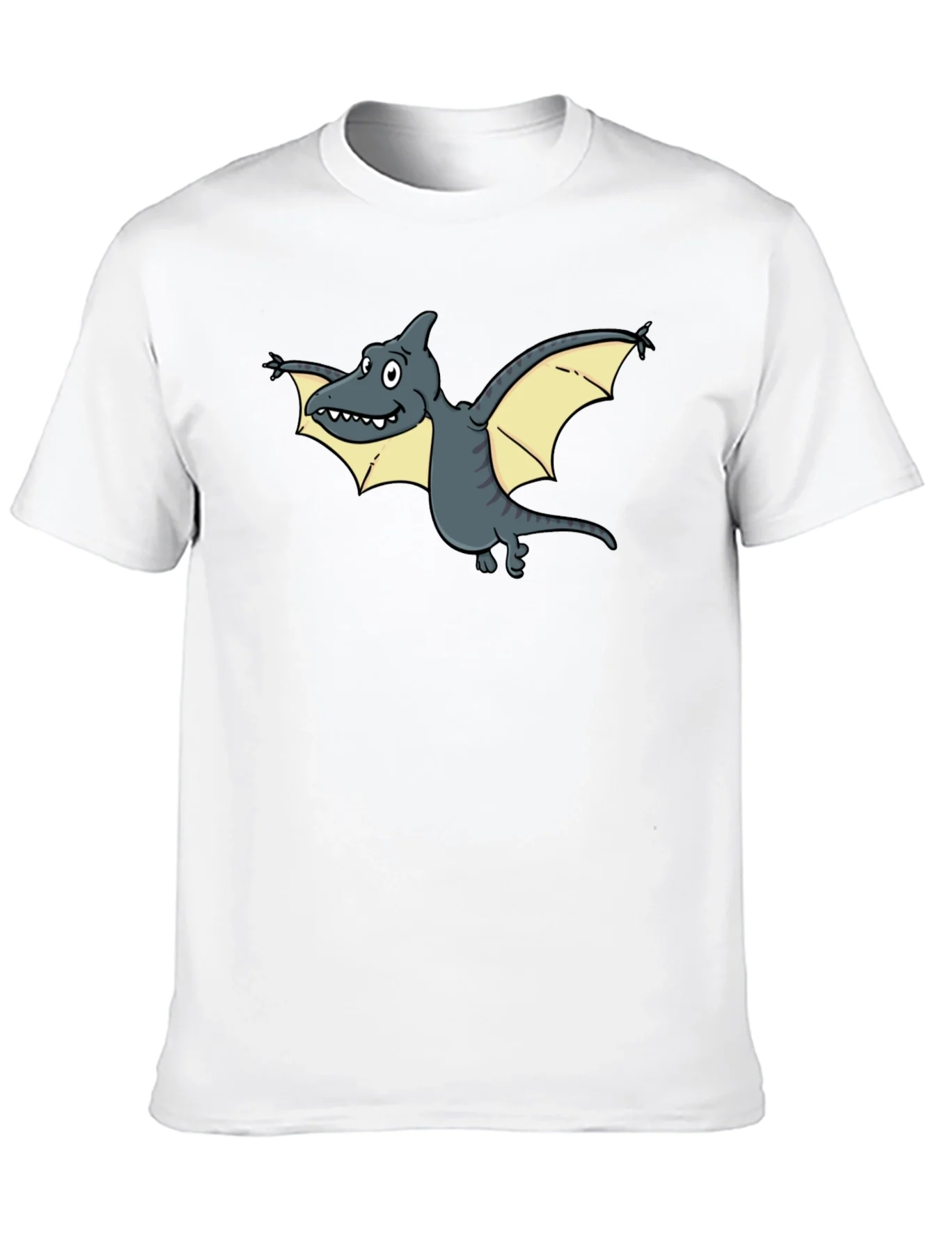 Cartoon Pterodactyl Graphic Tee - Unique Dinosaur T-Shirt