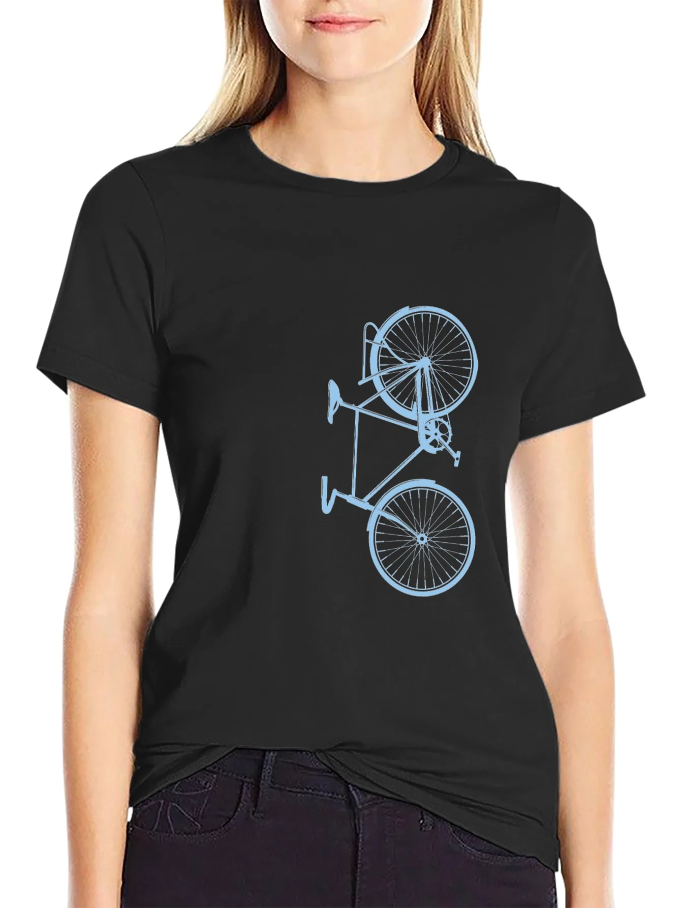 Mens Black Bike Graphic Tee