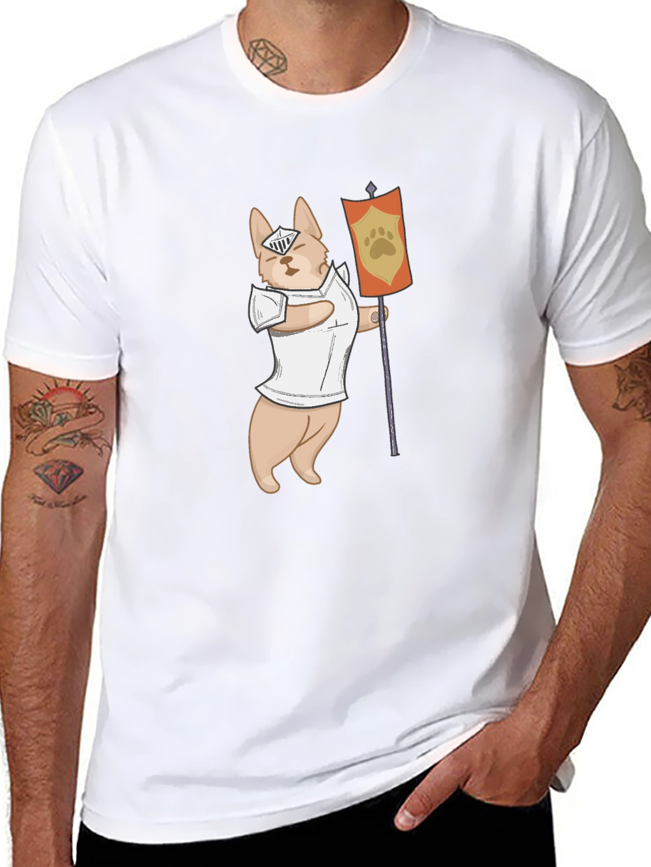 Dog Knight T-Shirt - Funny Canine Warrior Tee