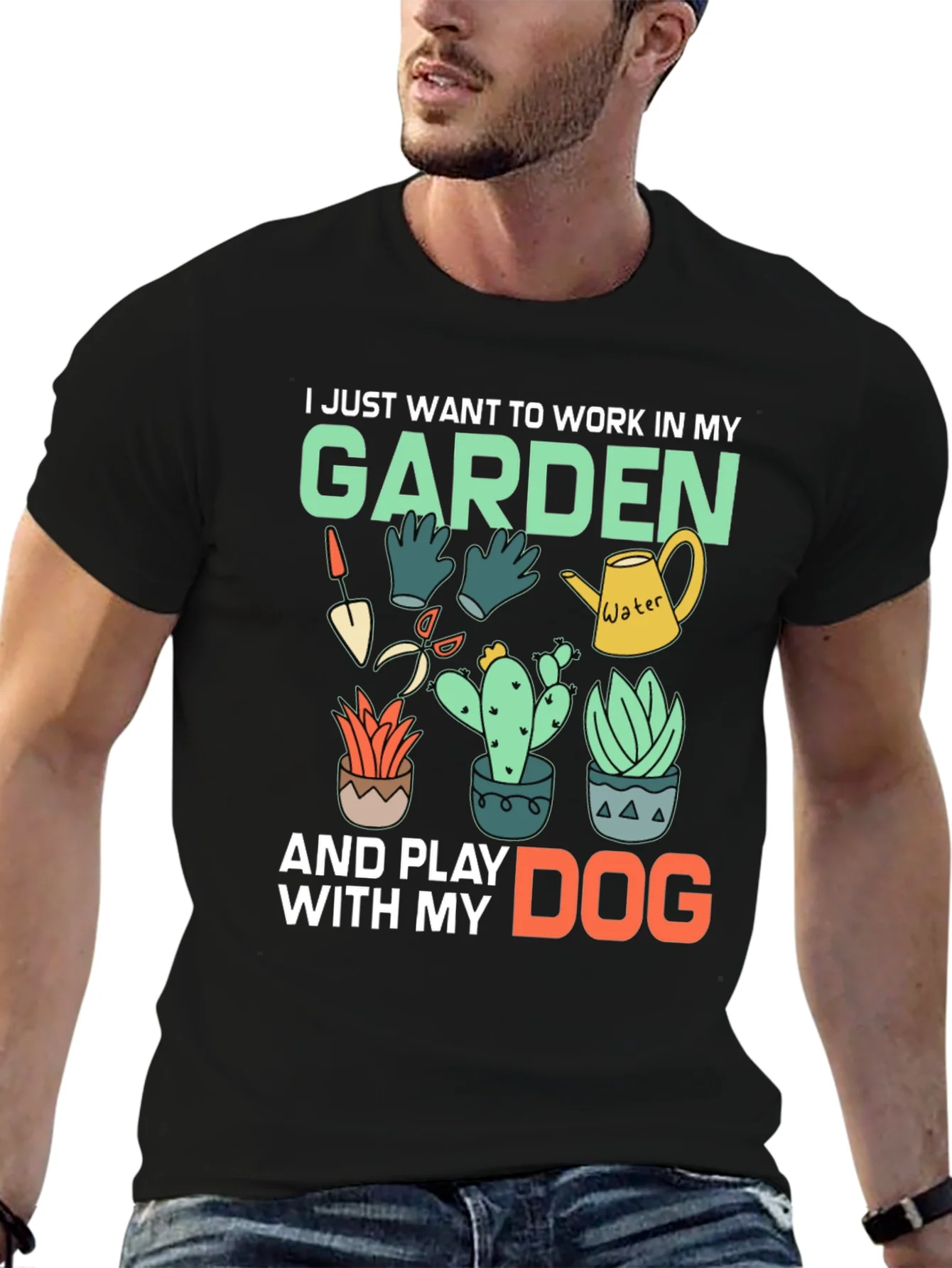 Gardening & Dog Lover Graphic Tee