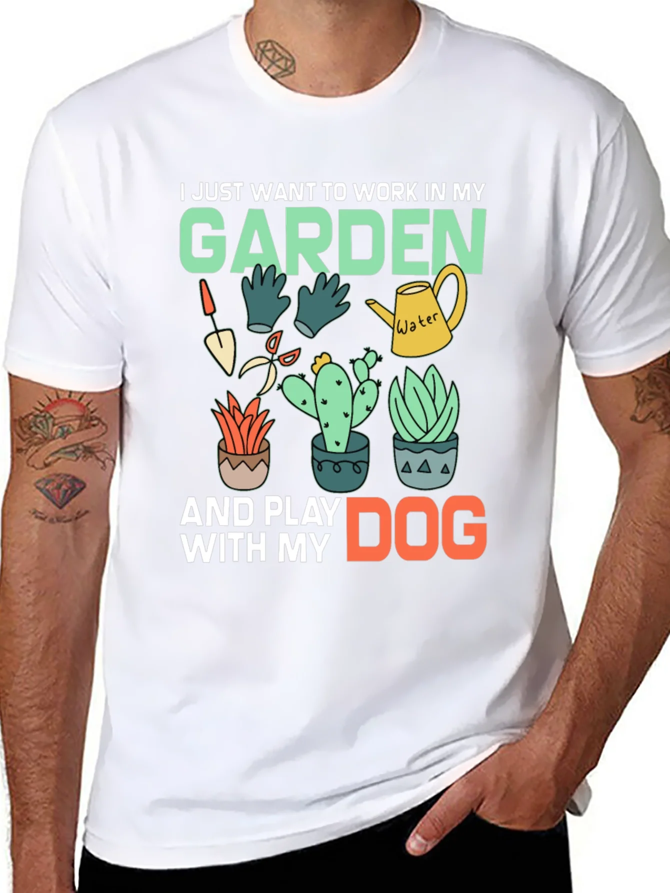 Gardening & Dog Lover Graphic Tee