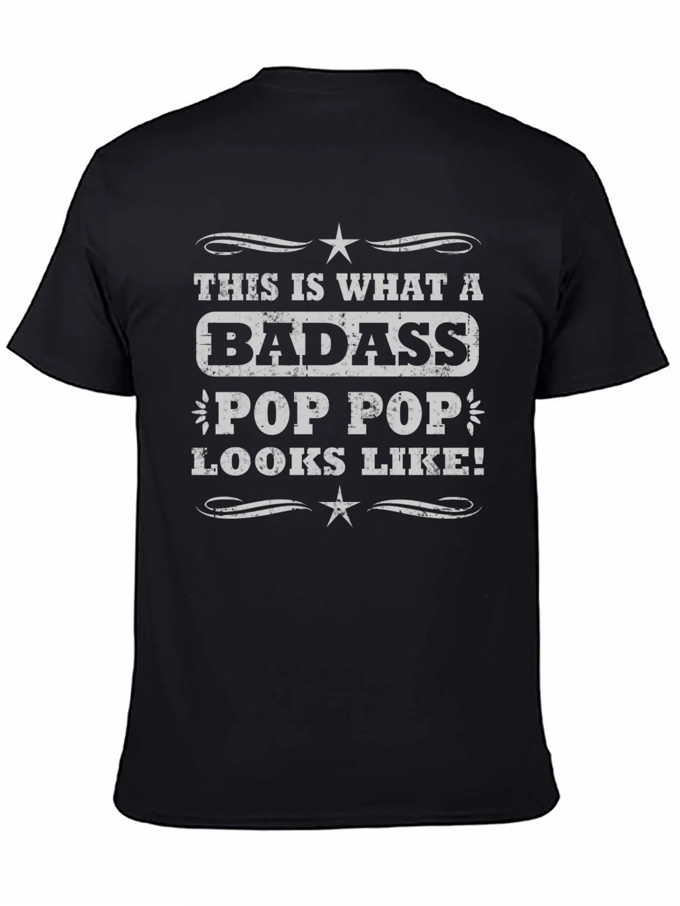 Badass Pop Pop T-Shirt - Cool Grandpa Tee