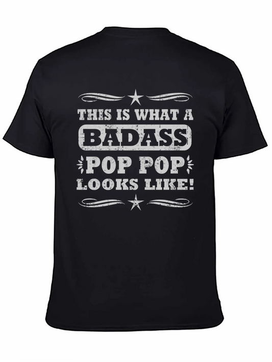 Badass Pop Pop T-Shirt - Cool Grandpa Tee