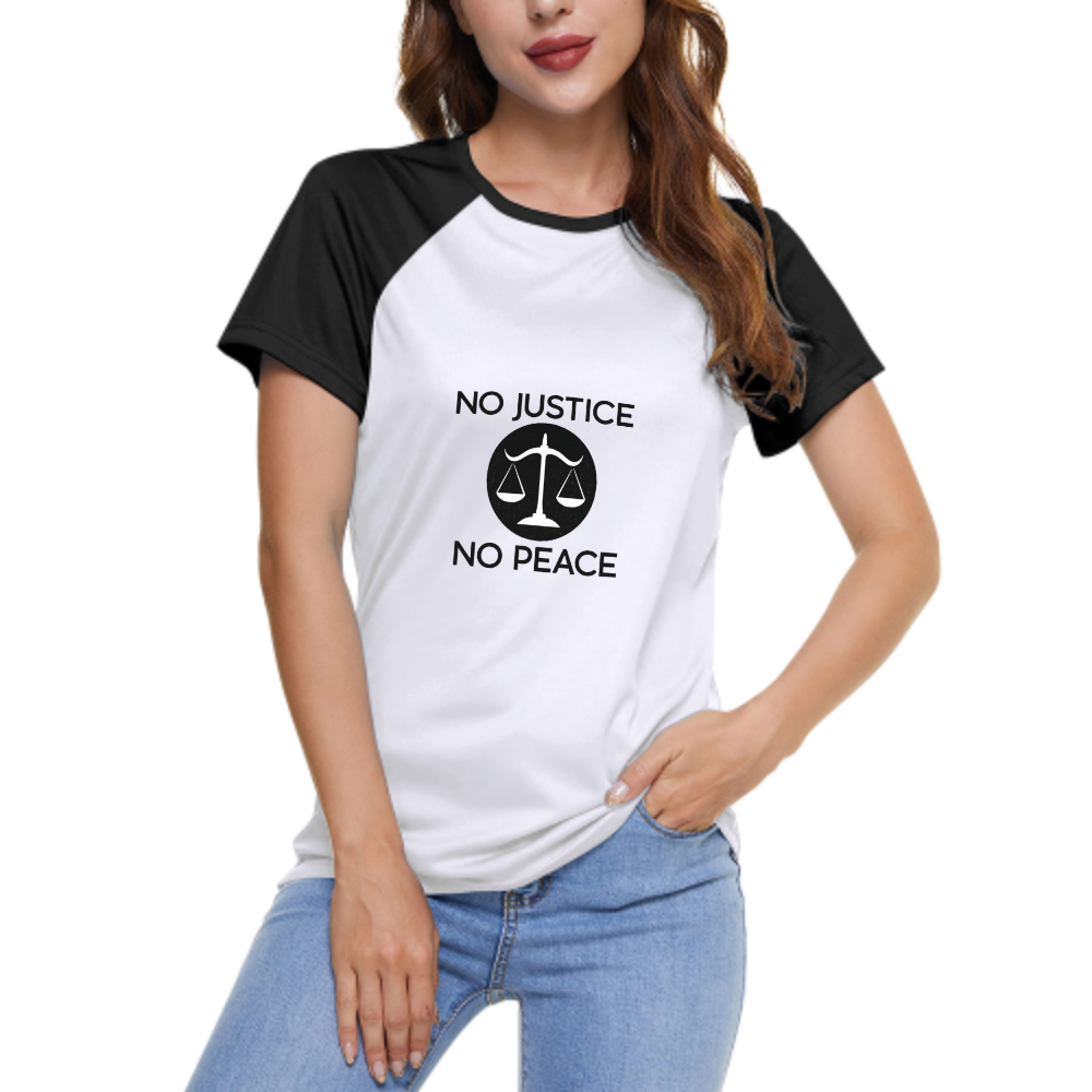 No Justice No Peace Graphic Tee – Minimal Protest Style Statement Shirt(z215)