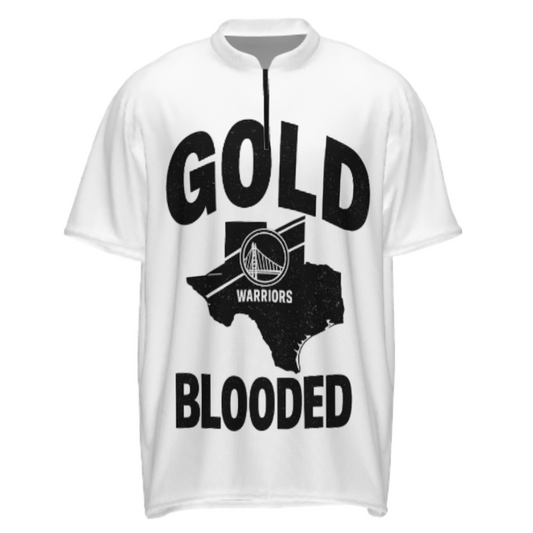 Gold Blooded Warriors Fan Shirt – Vintage Basketball Pride Graphic Tee for Loyal Fans(z208)