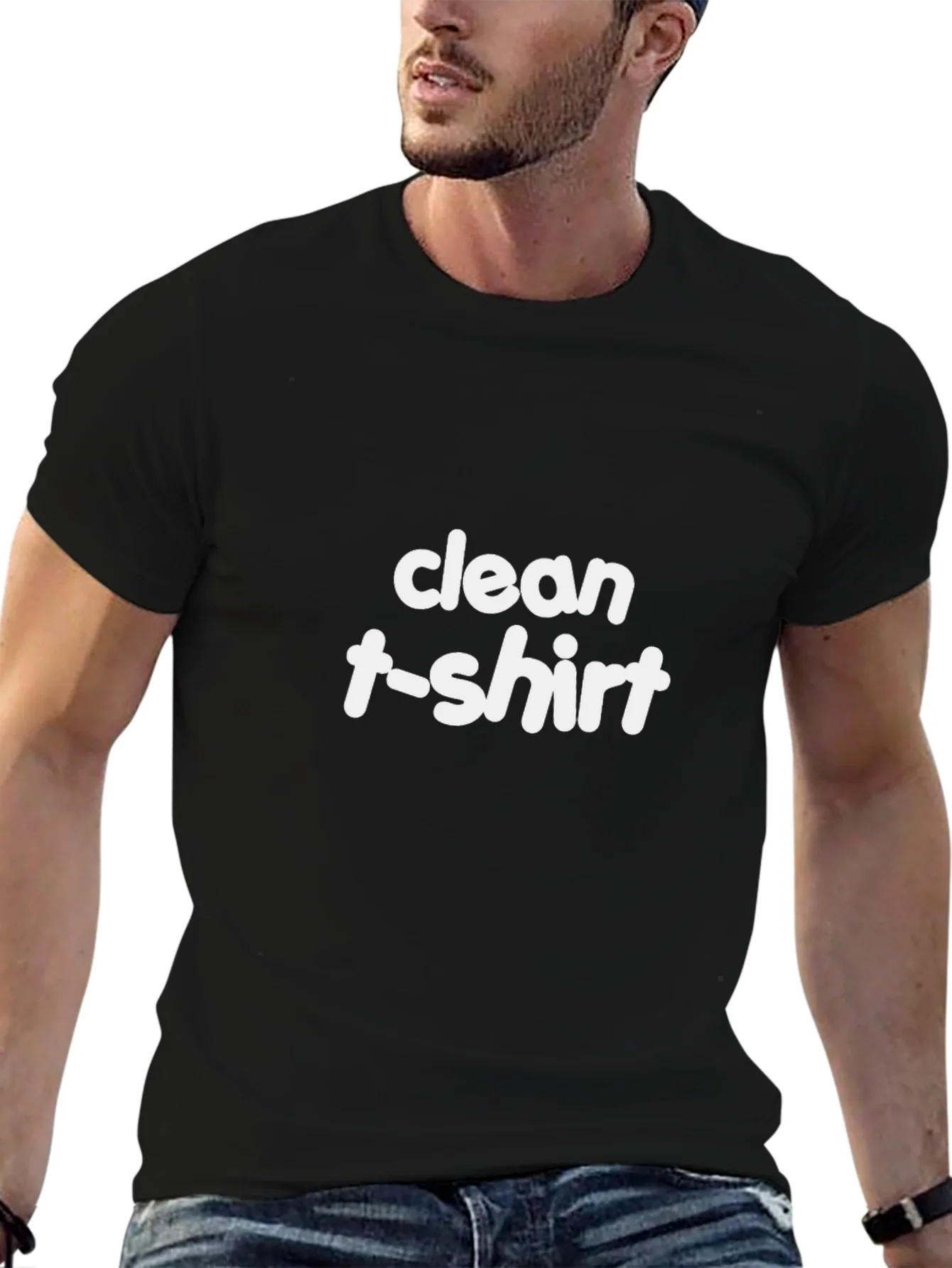 Black Clean T-Shirt Graphic Tee