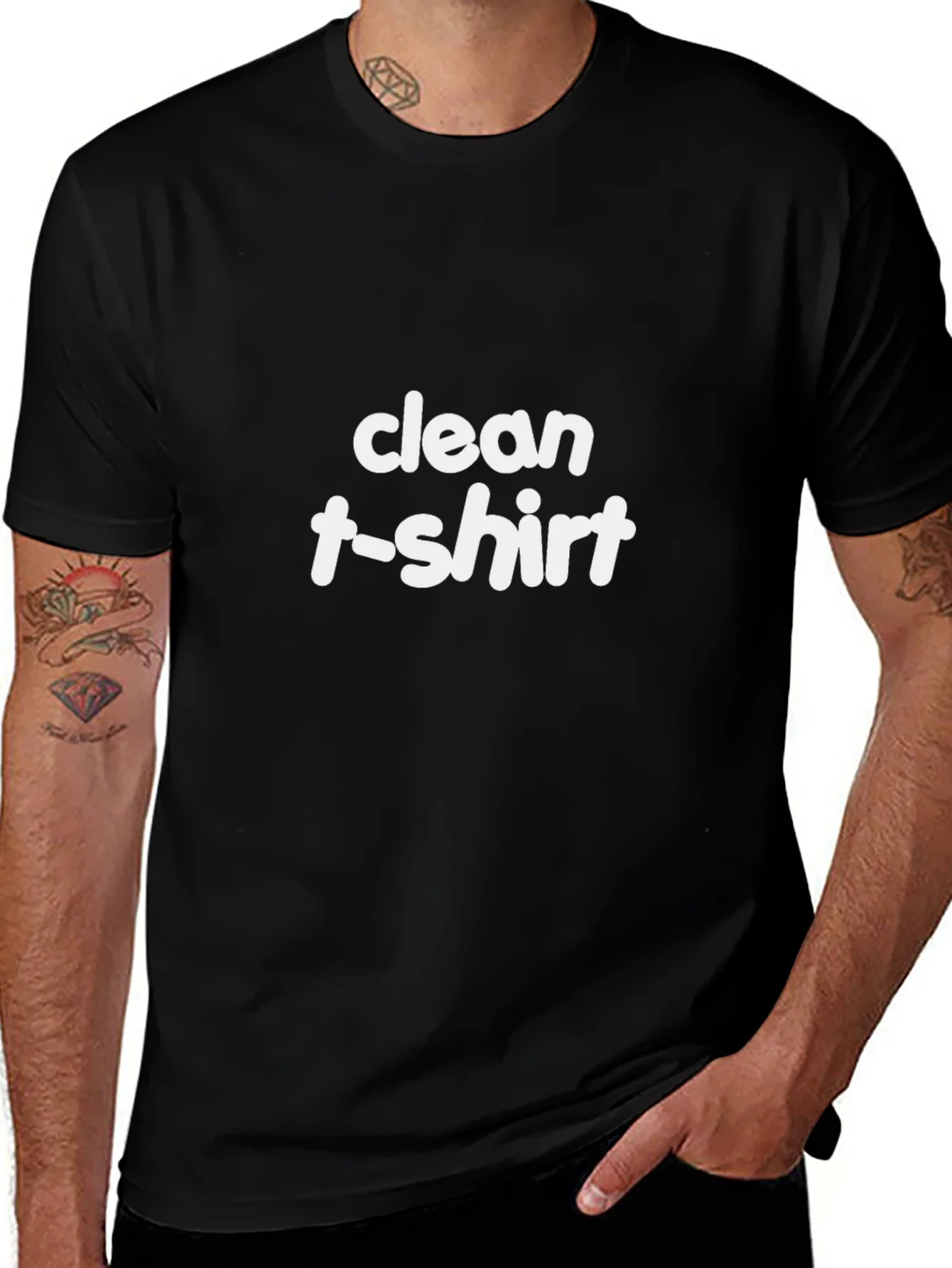 Black Clean T-Shirt Graphic Tee