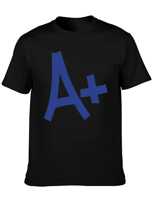 A+ Black Graphic Tee