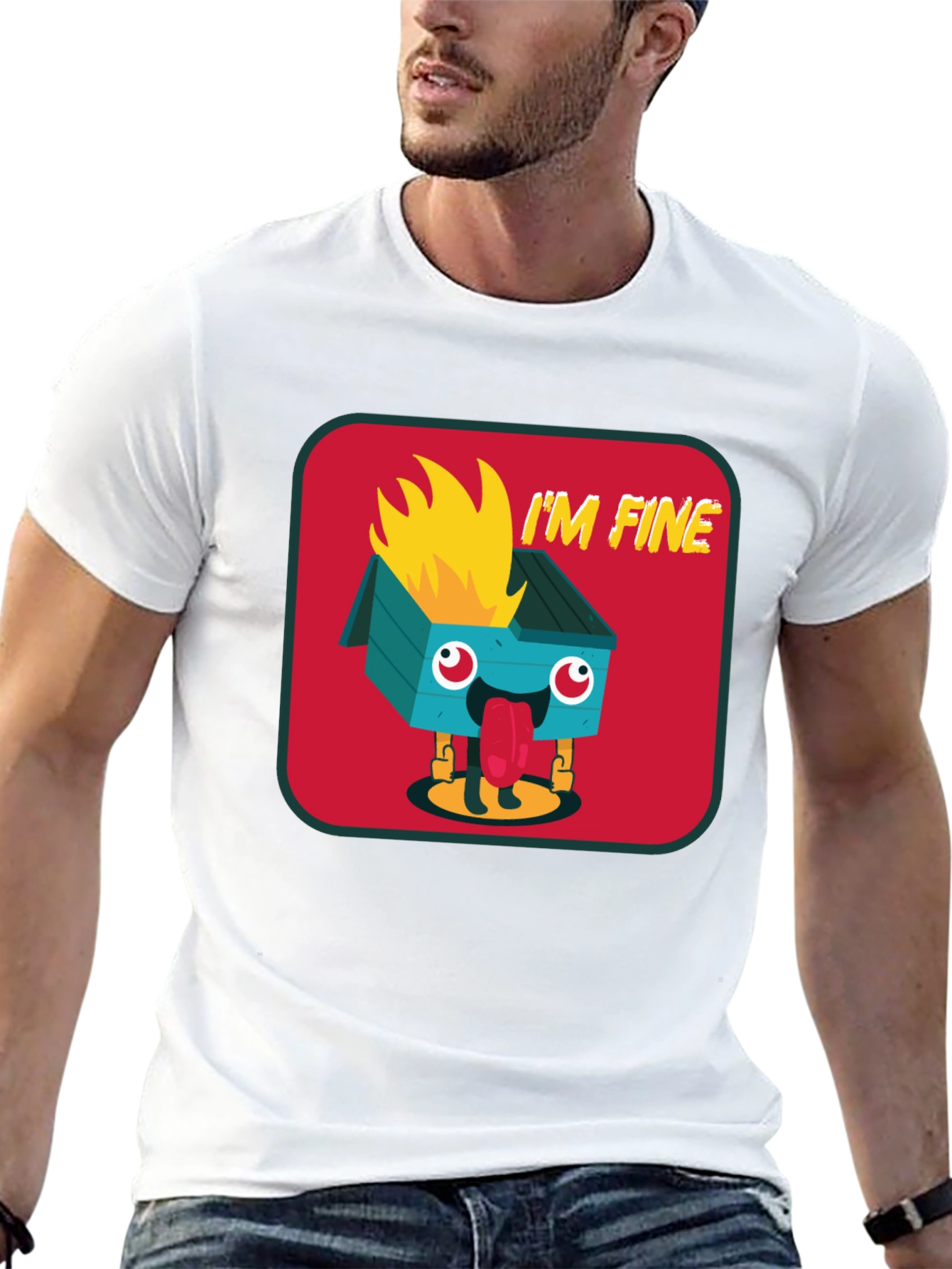 Im Fine Dumpster Fire Graphic Tee