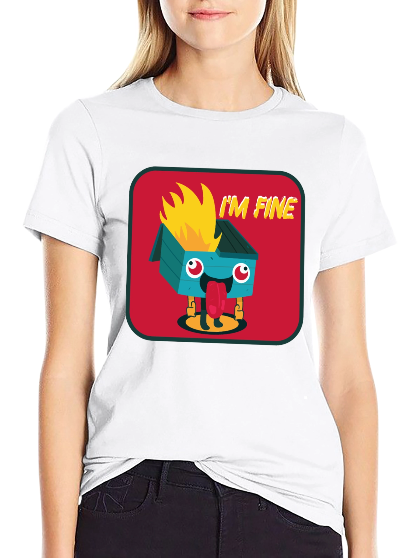 Im Fine Dumpster Fire Graphic Tee