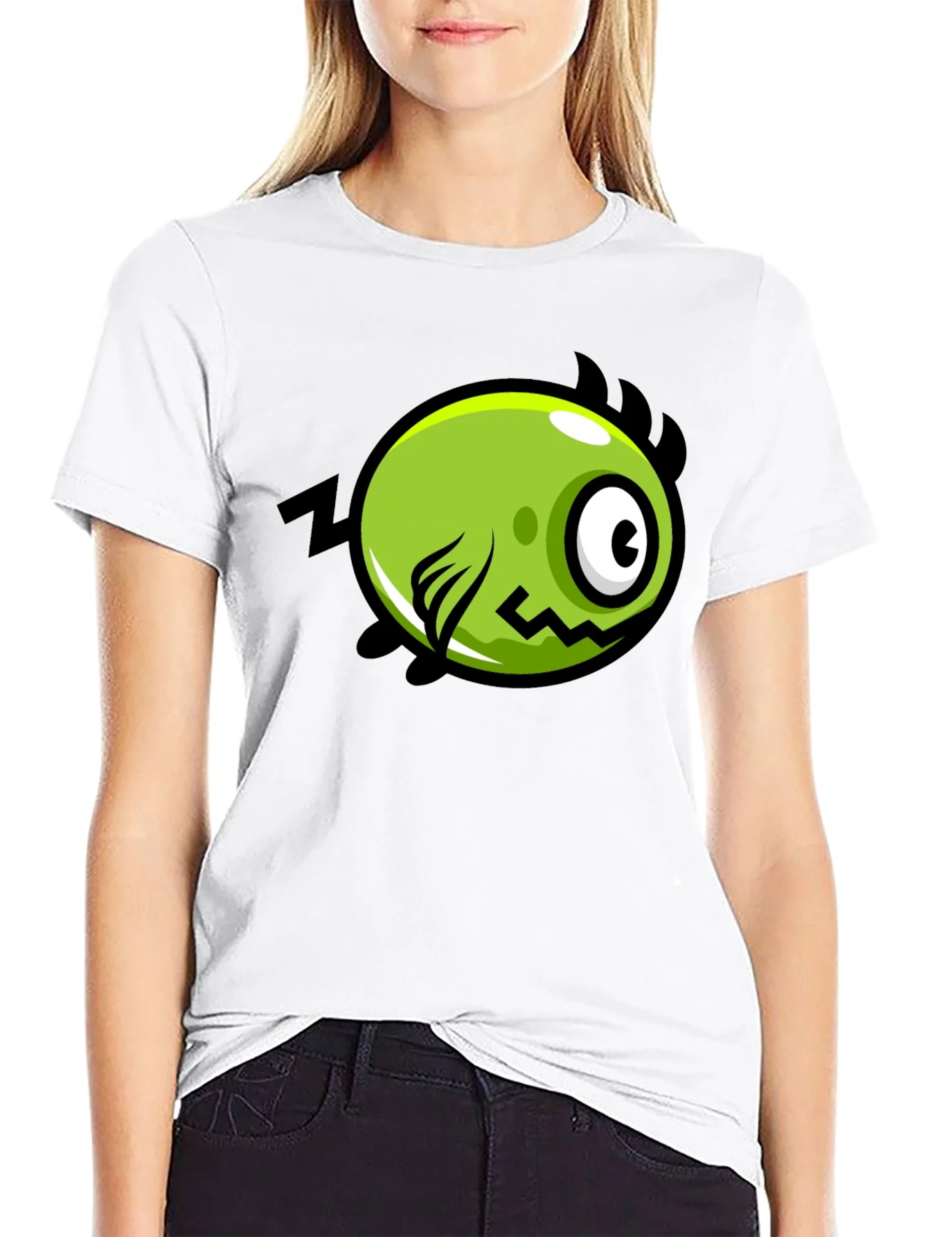 Funny Green Monster Graphic T-Shirt