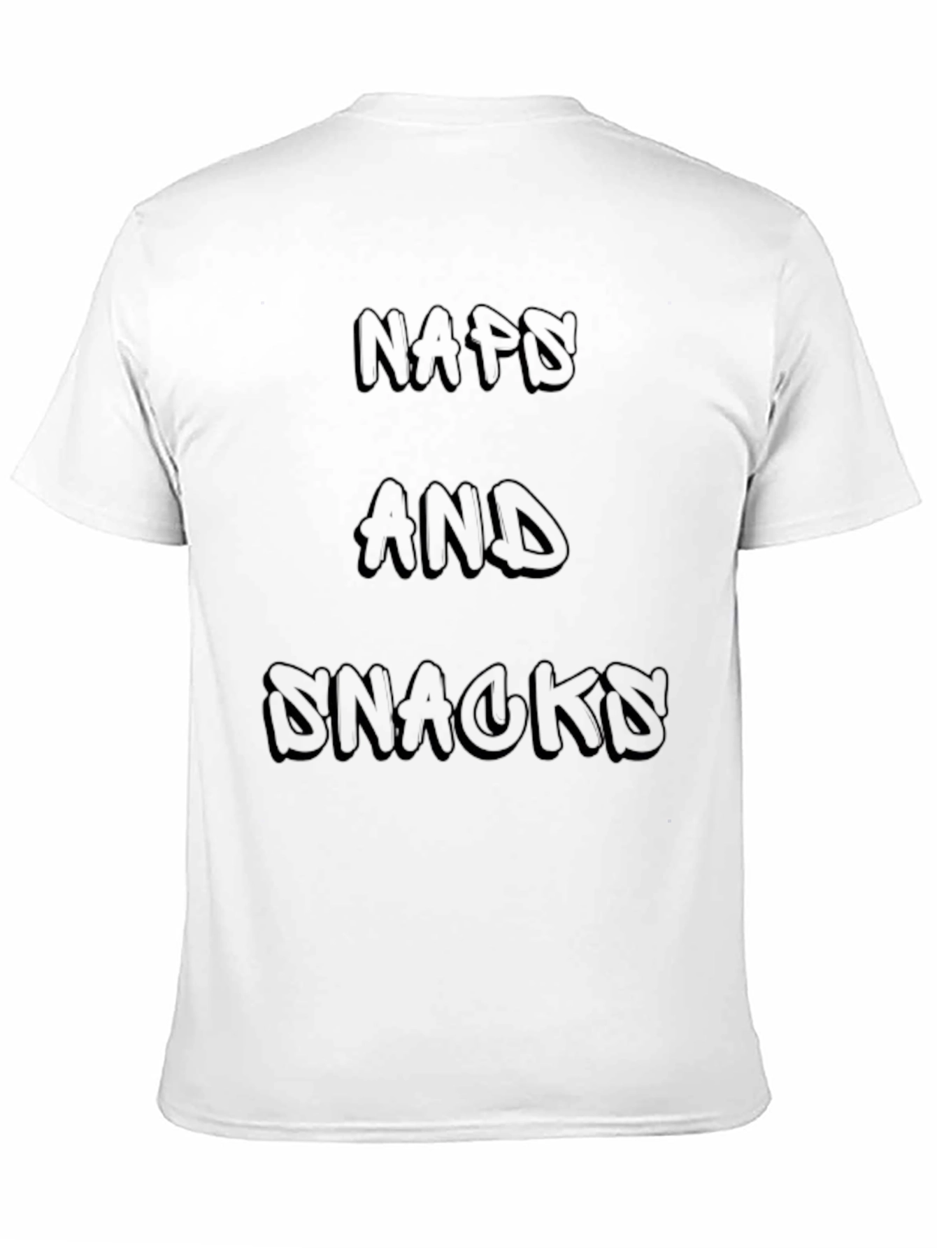 Naps and Snacks Black Graphic Tee Shirt